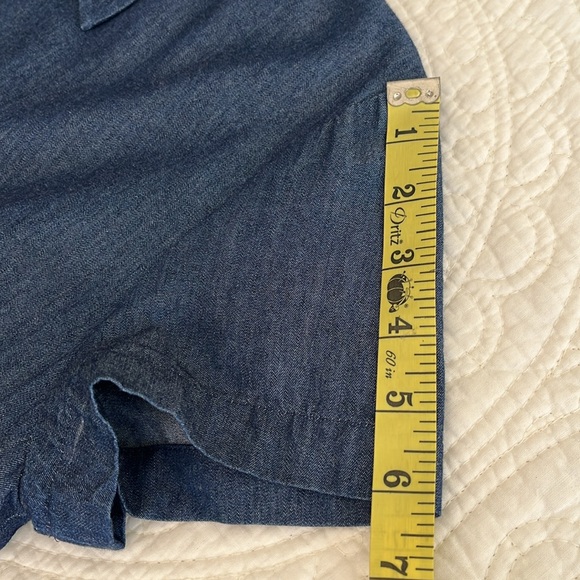 Talbots Cotton Shirtdress Denim Blue Women’s 8 Short Sleeves Western Classic - Picture 13 of 16